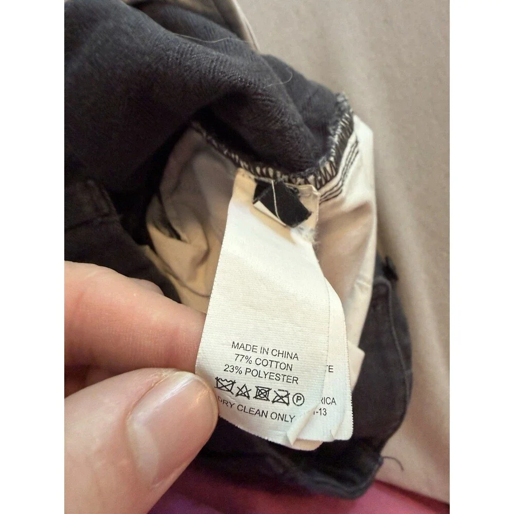 Jack Spade Mens 31 Charcoal Gray Herringbone Side Stripe Cotton Dress Pants